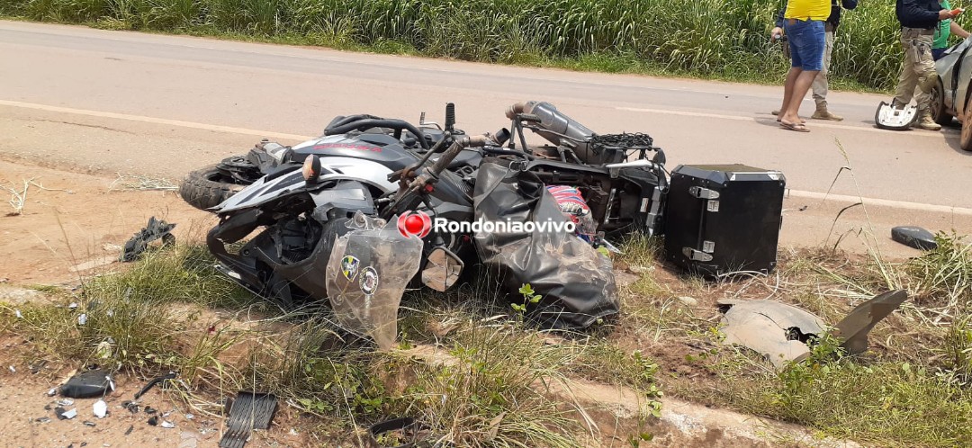 GRAVÍSSIMO: Acidente com moto de alta cilindrada deixa duas pessoas feridas na BR-364