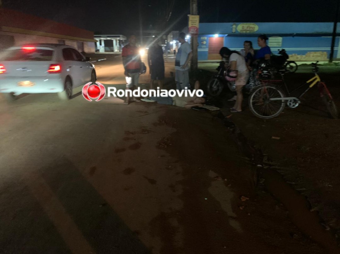 BATIDA FRONTAL: Idoso é atropelado na zona Leste e motociclista foge sem prestar socorro