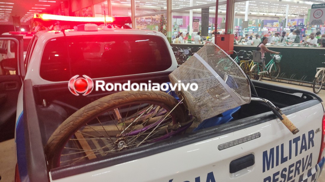 NA HORA: Adolescentes são detidos furtando bicicleta no supermercado Irmãos Gonçalves