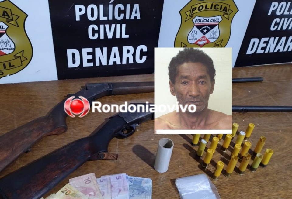 OPERAÇÃO HÓRUS: Denarc prende homem com armas e droga durante buscas em residência 
