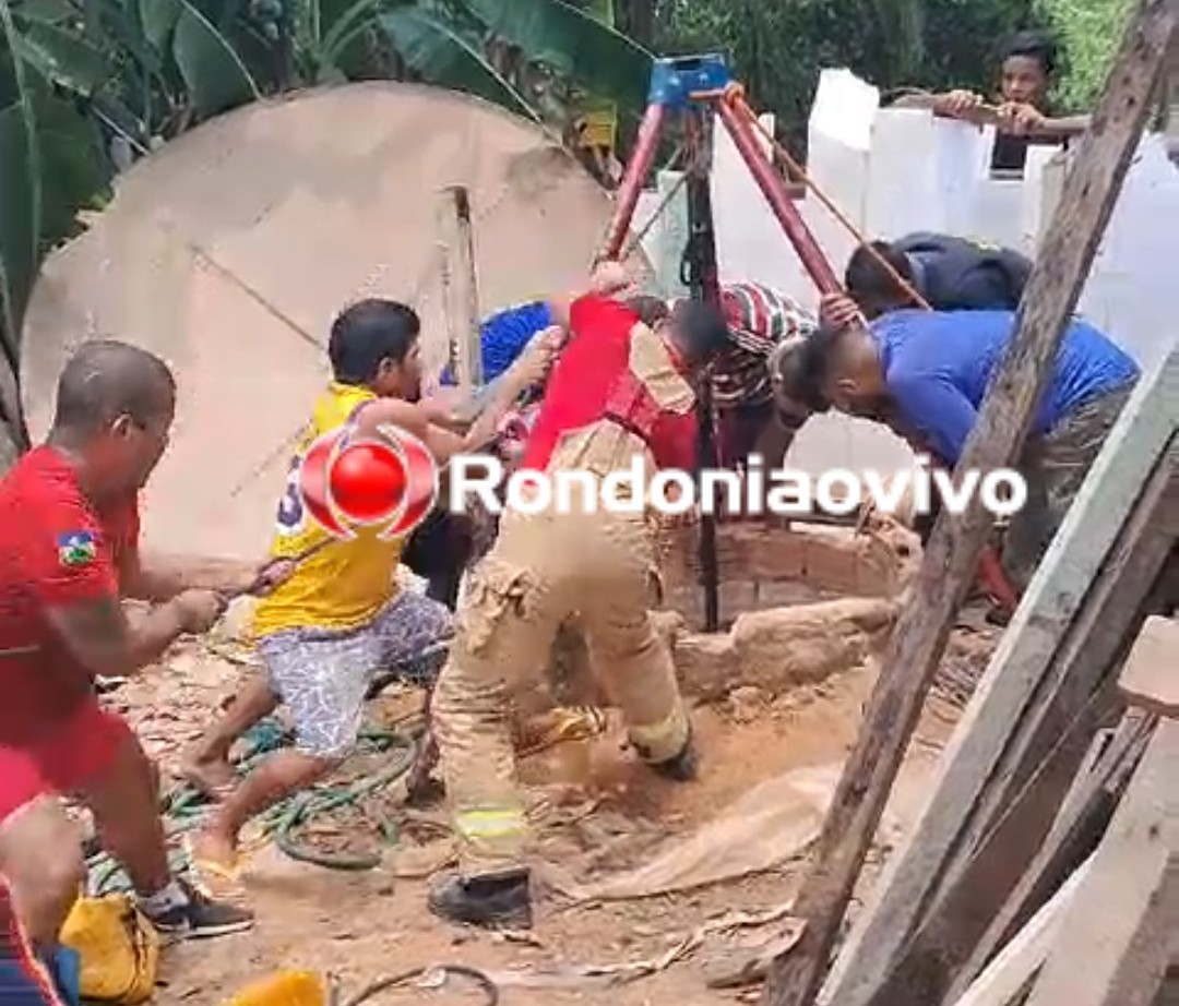 VÍDEOS: Trabalhador e Bombeiro passam mal dentro de poço na zona Sul