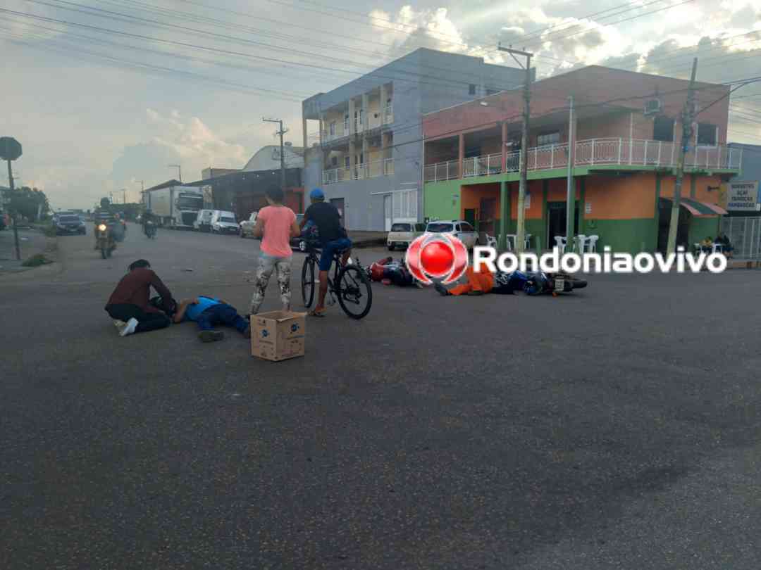 ACIDENTE: Duas pessoas ficam feridas após colisão entre motocicletas na Abunã 