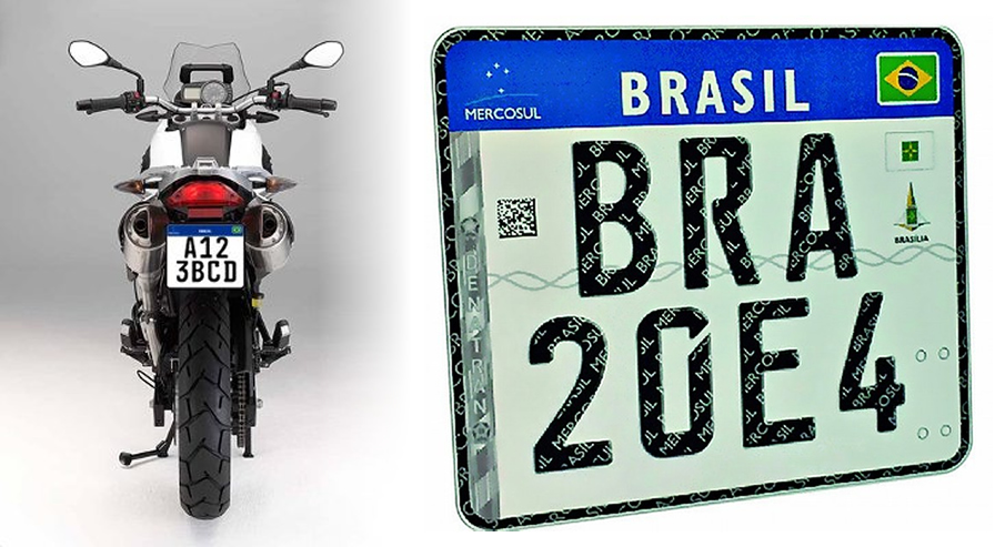 MOTO: Novas placas começam a valer em 1º de setembro no Brasil