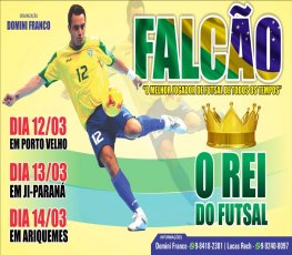 REI DO FUTSAL – Falcão visita Porto Velho e mais duas cidades em RO