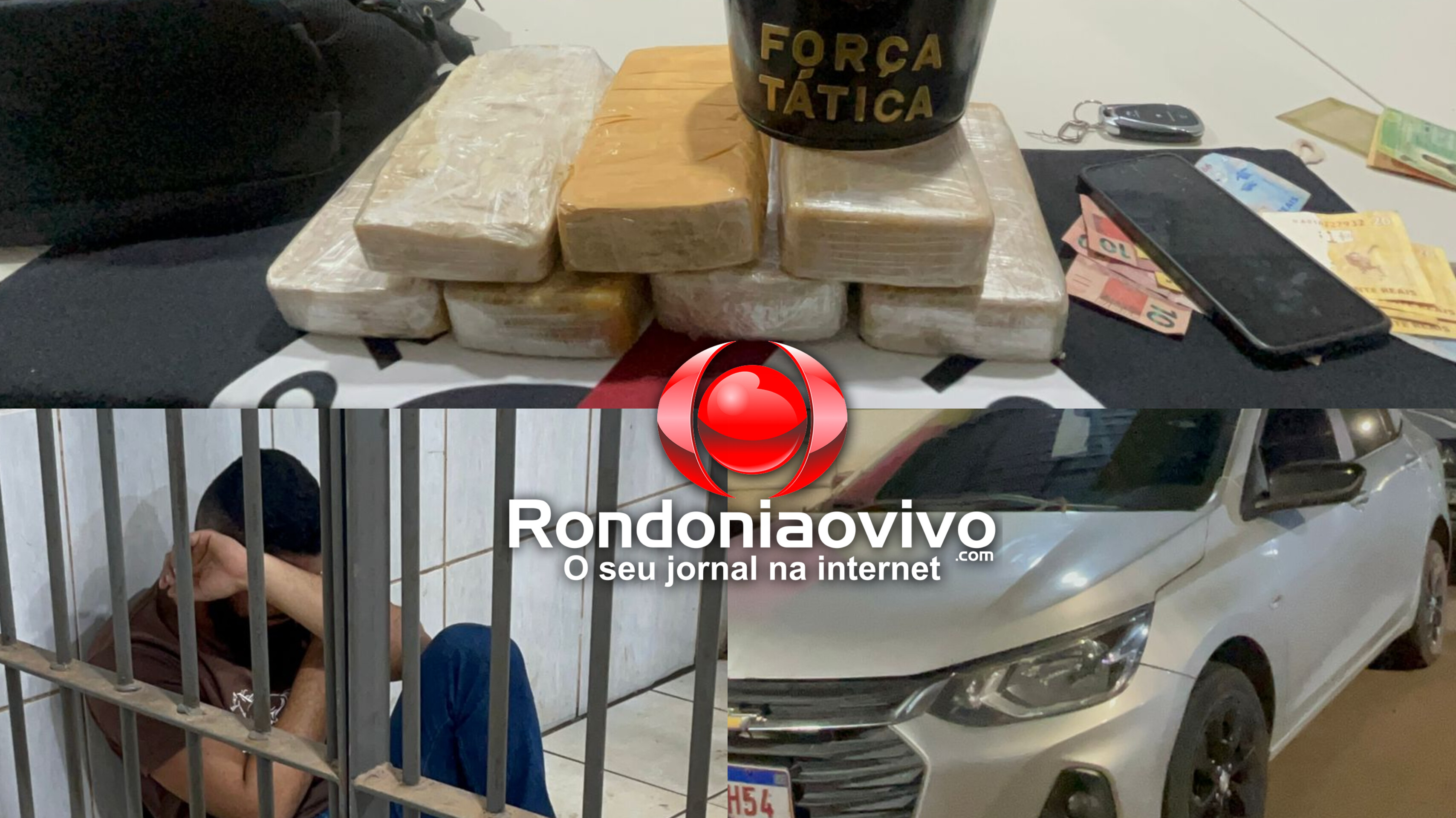 PM FLAGROU: Taxista é descoberto com sete quilos de cocaína ao furar sinal vermelho