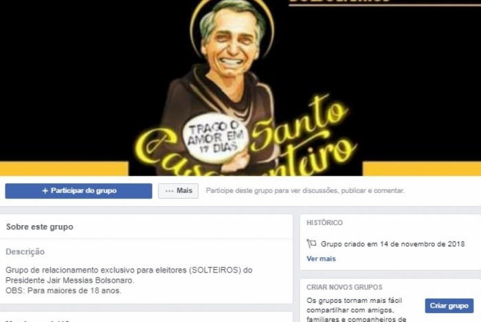 NAMORO: Grupo no Facebook ajuda eleitores do Bolsonaro a arrumar um amor