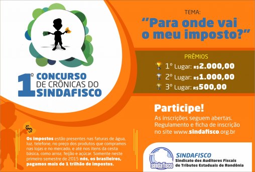 Sindafisco realiza o 1º Concurso de Crônicas