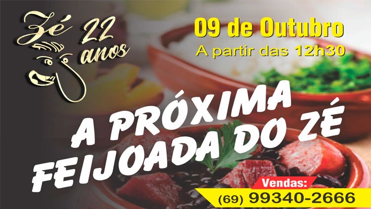 Feijoada do Zé Beer acontece novamente neste sábado a partir das 12h30