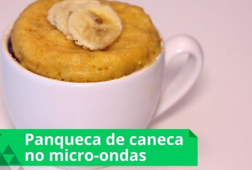 Panqueca de caneca com banana: receita fácil e rápida