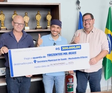 DR. FERNANDO MÁXIMO: Deputado destina R$ 300 mil para saúde de Machadinho D’Oeste