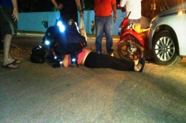 FALTA DE ATENÇÃO - Motociclista é atropelado por táxi em cruzamento da BR 319