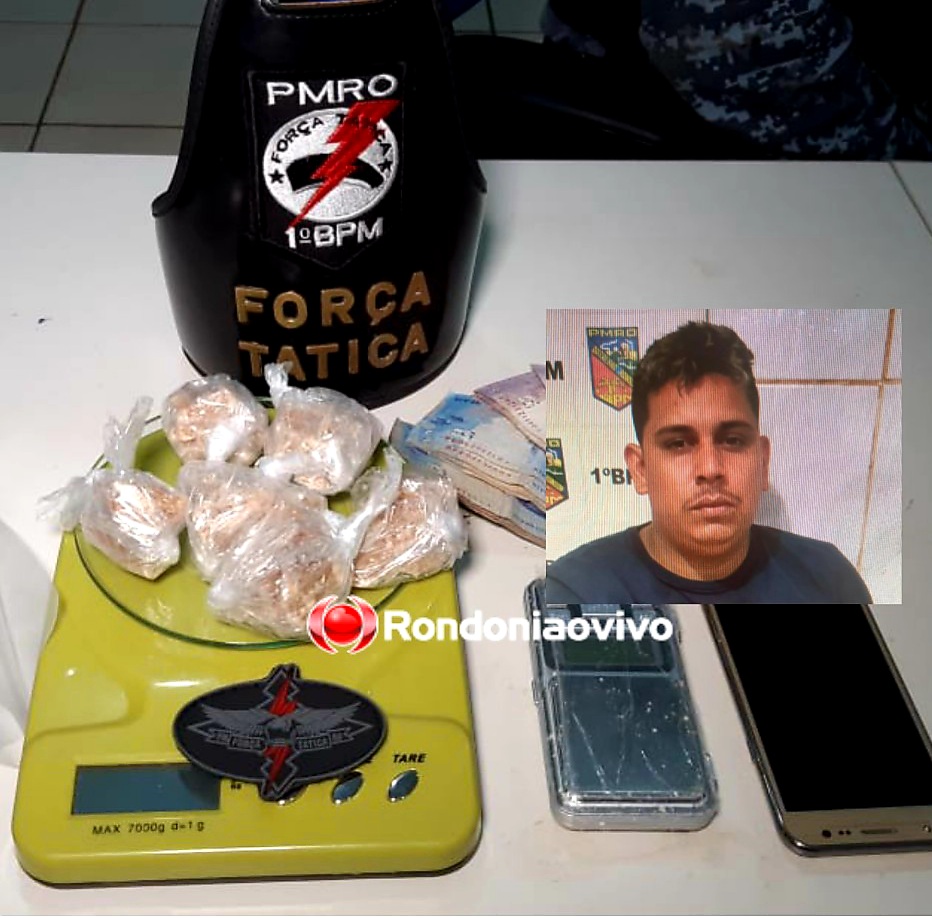 PEDRAS DE CRACK: PM recebe denúncia e prende foragido por tráfico de drogas na zona Sul