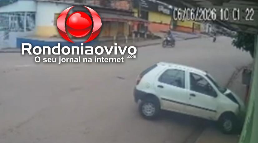 VÍDEO: Falha mecânica faz motorista perder o controle e bater carro em muro de casa