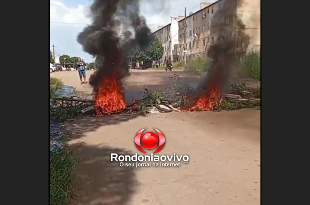 VÍDEO: Moradores do Orgulho do Madeira fazem protesto por falta de água
