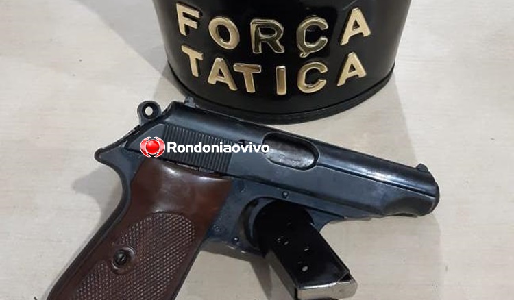 FLAGRANTE: Polícia chega na hora que homem armado ia matar rival a tiros