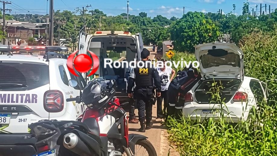 VÍDEO: ​Grávida passa mal ao volante, perde o controle bate e invade matagal