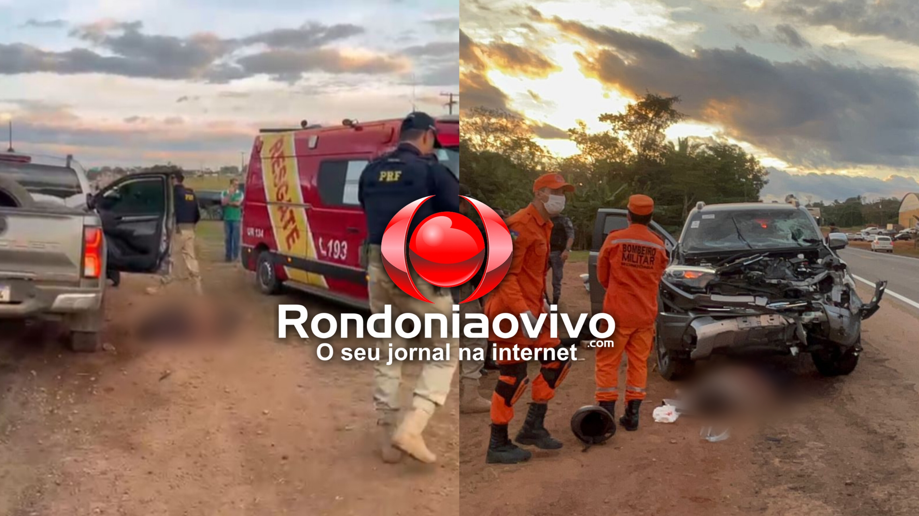 TRÁGICO: Colisão entre moto e caminhonete deixa dois mortos BR-364