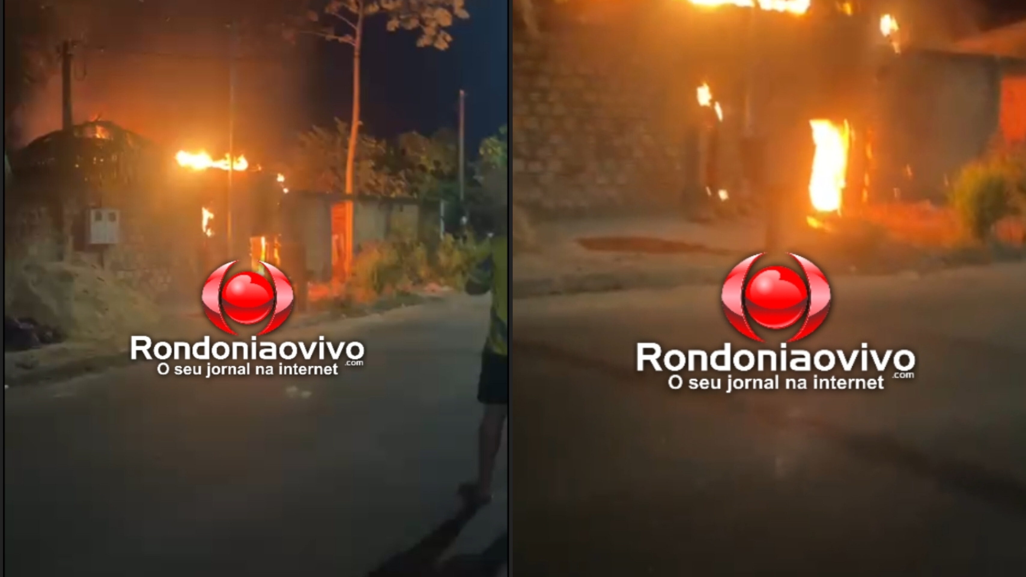 URGENTE: Casa é consumida pelo fogo na Rua Salvação em Porto Velho