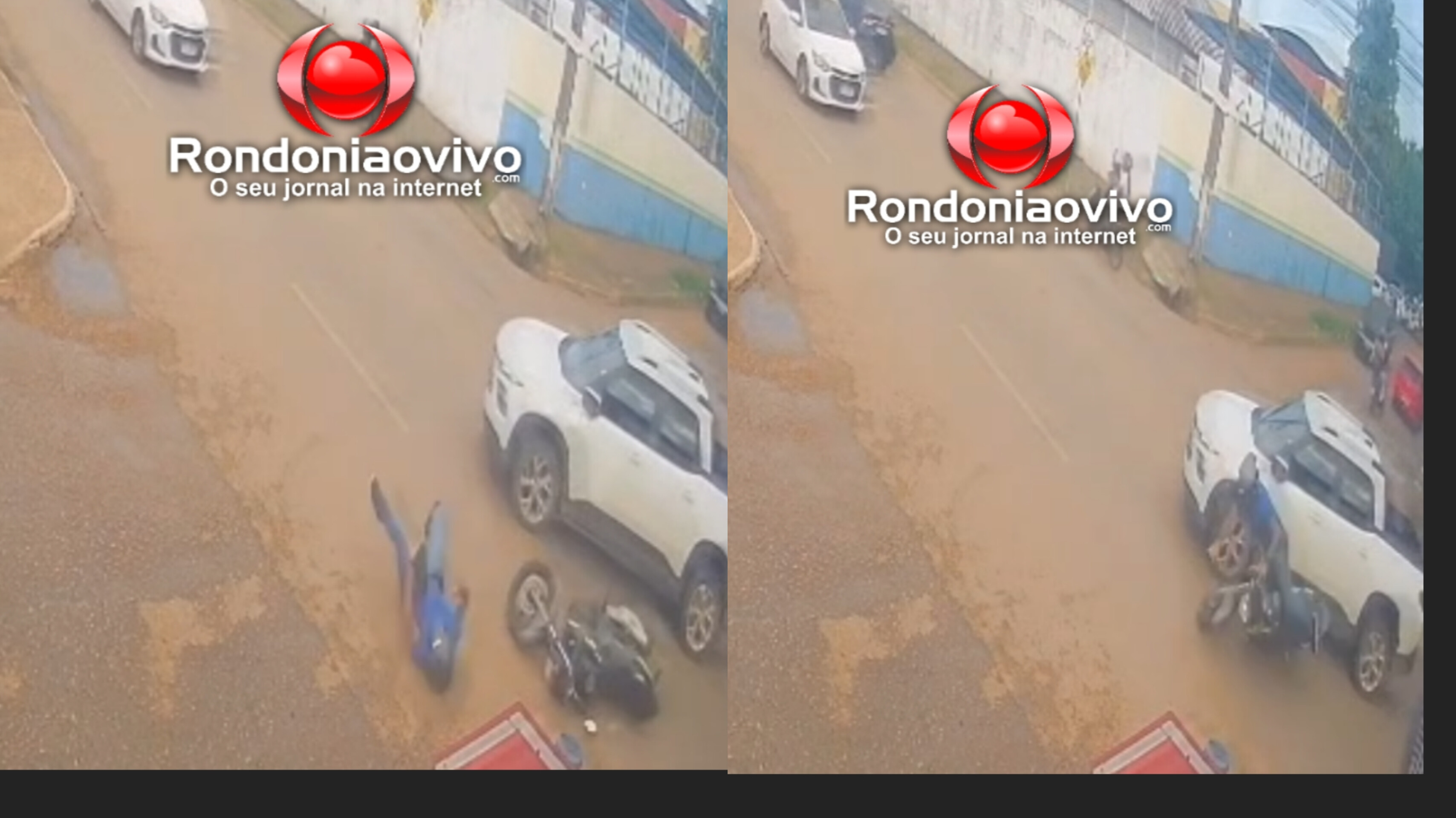 ASSISTA: Vídeo registra acidente que deixou motociclista ferido na Jatuarana