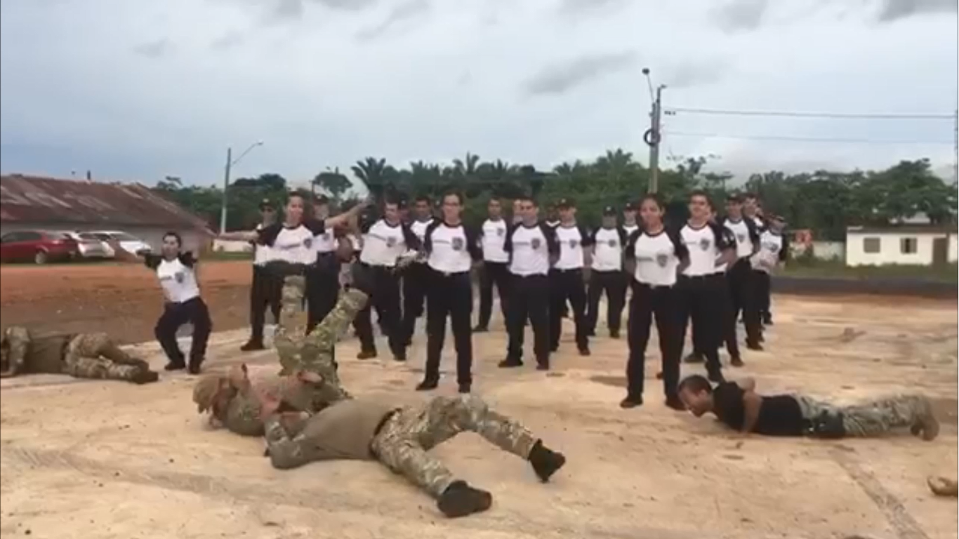 Alunos da Academia de polícia de Rondônia fazem vídeos com a música 