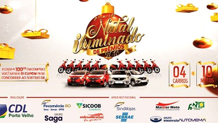 SORTEIO: CDL entrega nesta terça-feira prêmios da promoção Natal Iluminado 2018