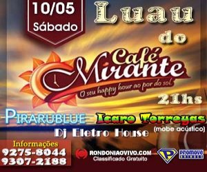 1º Luau do Café Mirante com Duo Pirarublue e Icaro Torreyas acontece no próximo dia 10