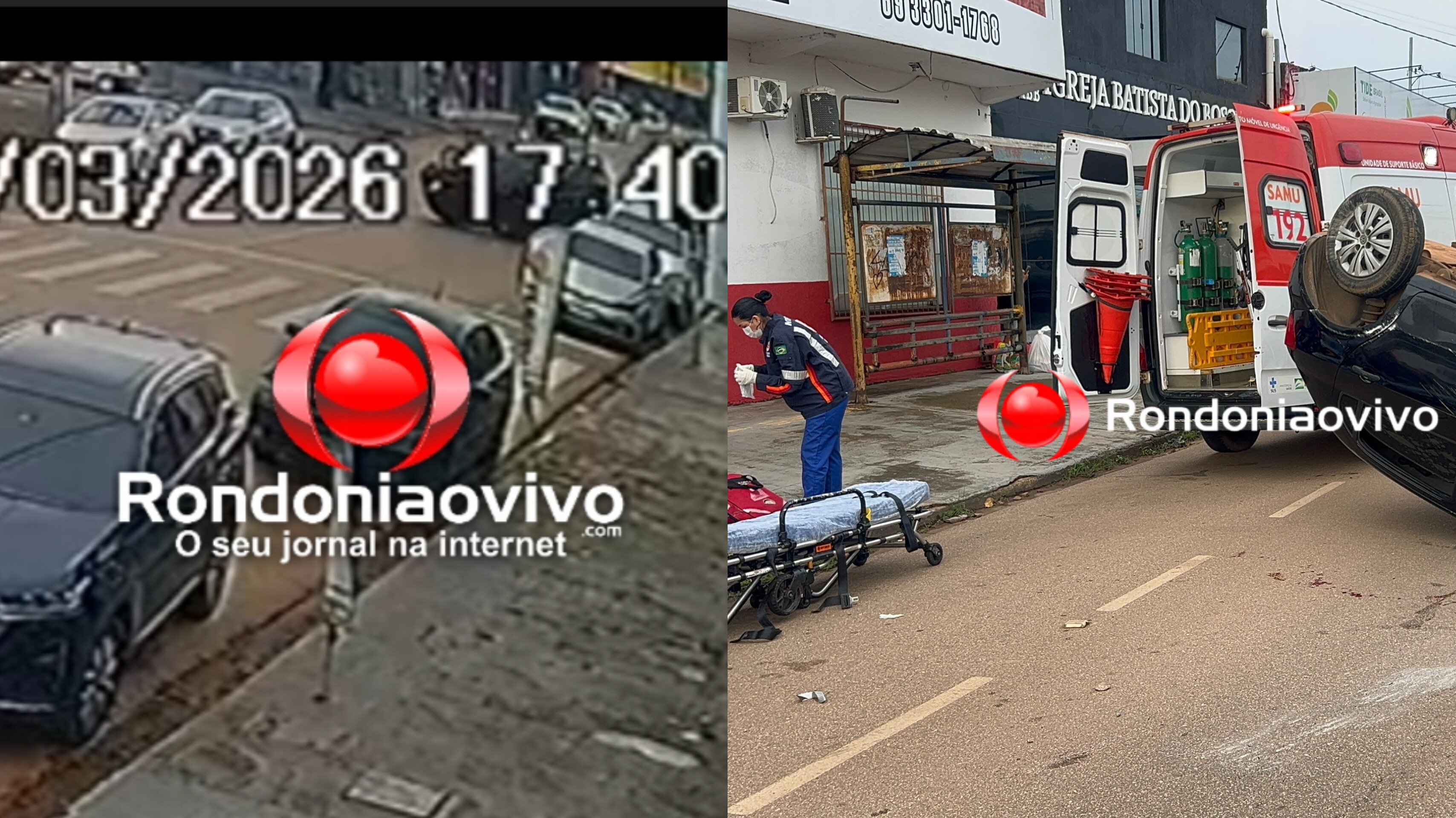 VÍDEO: Câmera de segurança registra capotamento que deixou motorista de app ferido