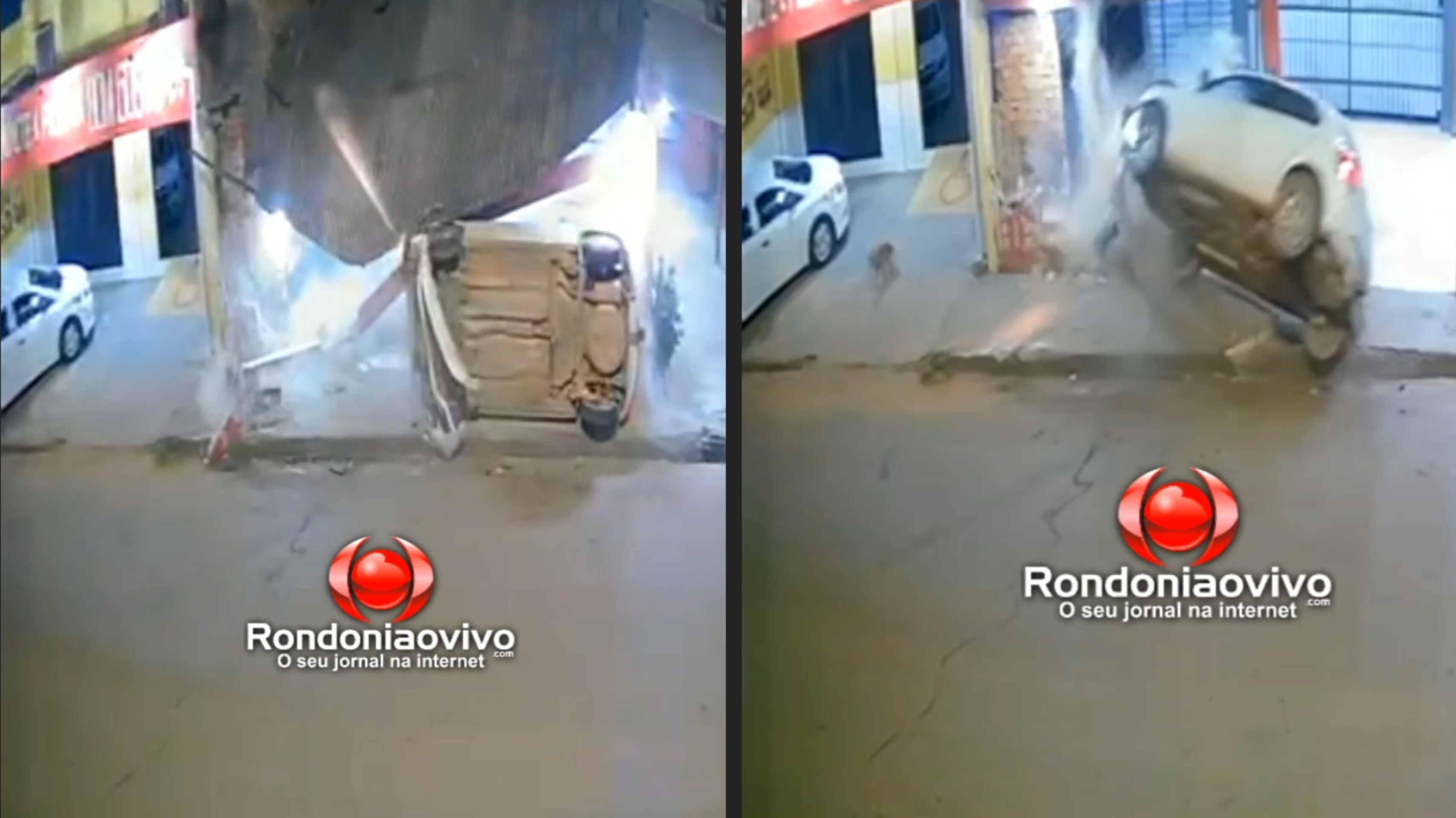 VÍDEO: Motorista bêbado é preso após capotamento que causou destruição em restaurante