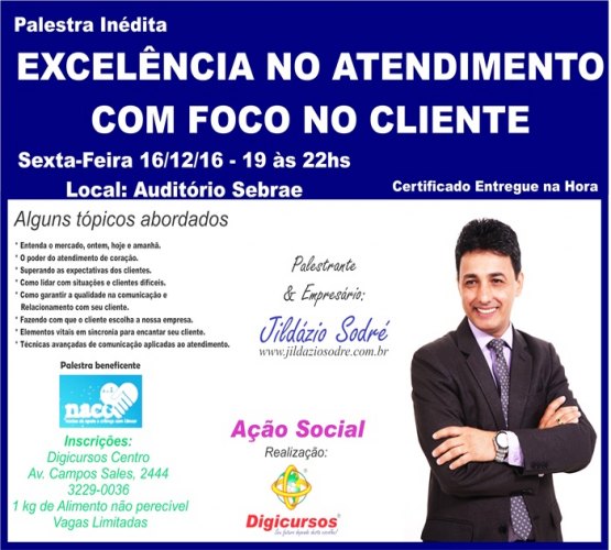 PALESTRA - Excelência no atendimento com foco no cliente