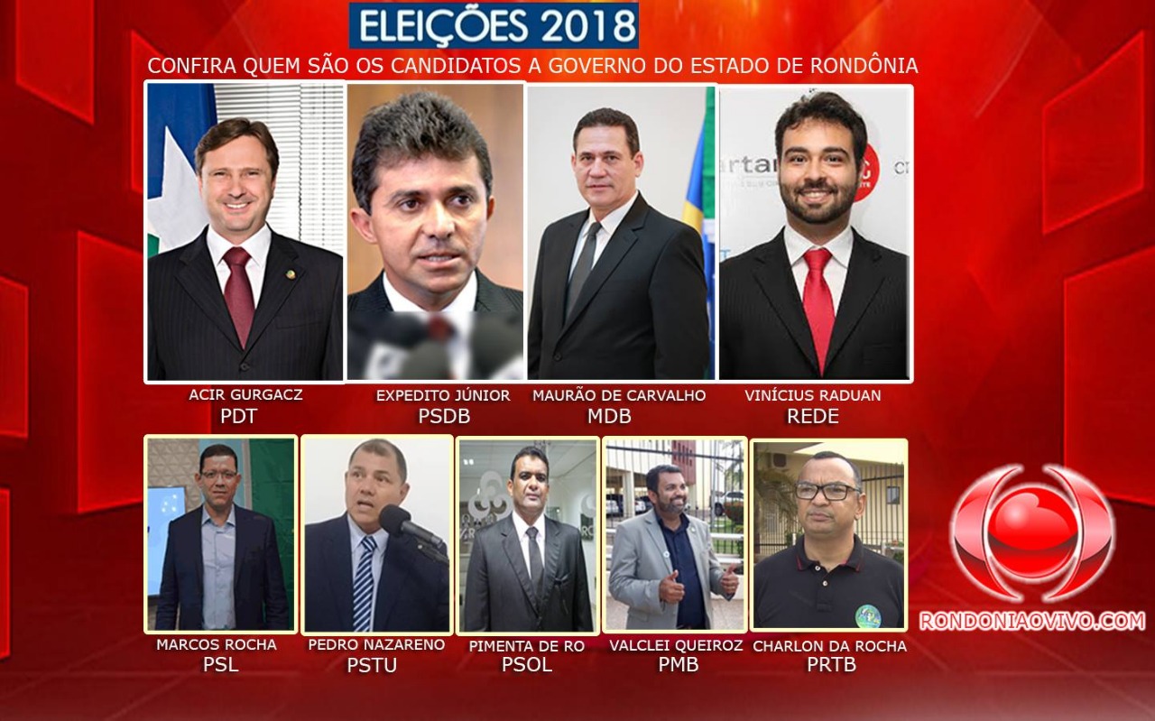 PROGRAMAÇÃO: Confira a agenda dos candidatos ao Governo de RO para esta quarta-feira