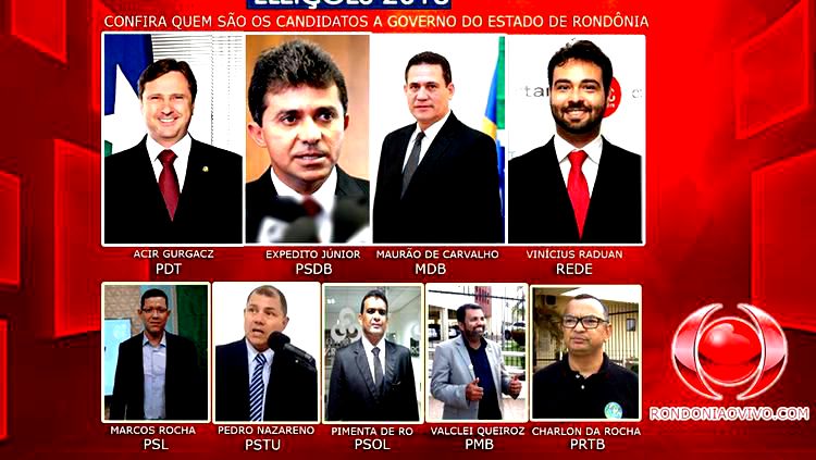 CORRIDA GOVERNAMENTAL: Agenda dos candidatos ao Governo de Rondônia para esta quarta-feira (09)