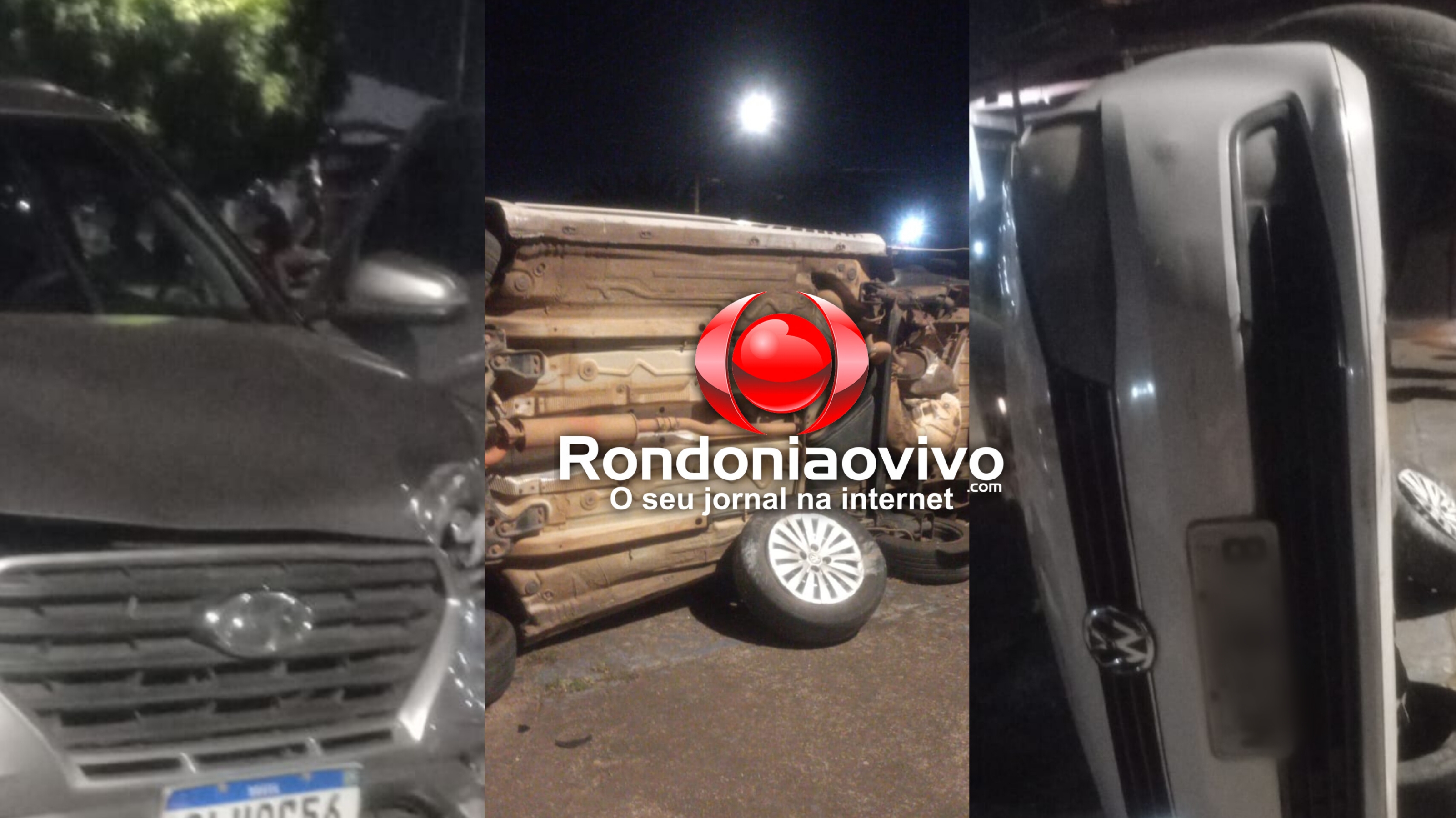 VEJA VÍDEO: Motorista avança preferencial e provoca grave acidente com capotamento