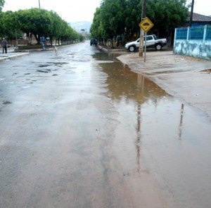 Chuva forte derruba árvore e provoca alagamentos nas ruas