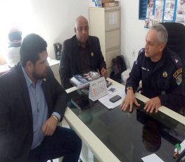 Jean Oliveira visita Núcleo da Polícia Comunitária do 1º BPM