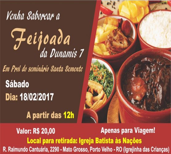 PARTICIPE – Feijoada beneficente Dunamis