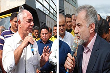 Hermínio enfrenta prefeito Nazif em protesto de taxistas e mototaxistas