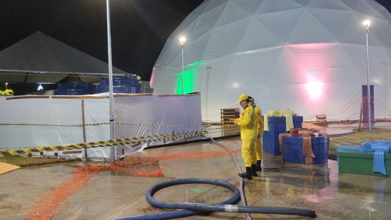NA CHUVA: Trabalhador é vítima de forte choque elétrico no Parque da Cidade