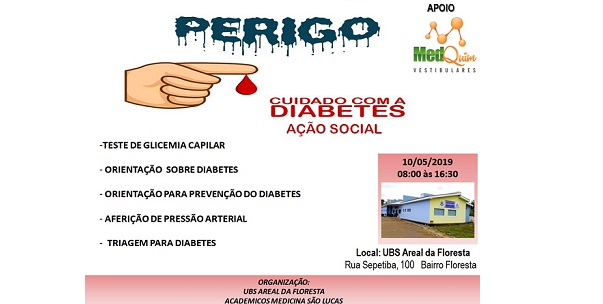 GRATUITO: Nesta sexta-feira tem atendimento para diabéticos e hipertensos no Areal