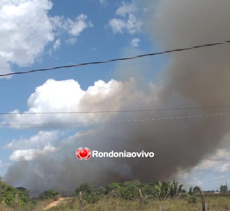 INCÊNDIO: Bombeiros são chamados para conter fogo em mata nas margens da BR-364