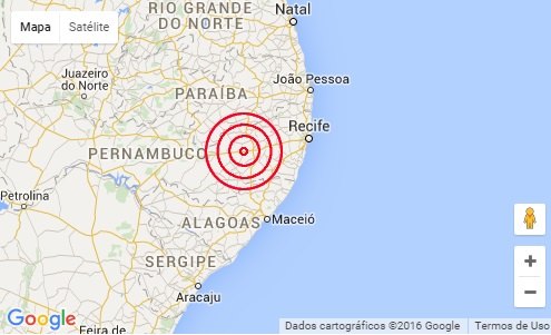 Terremoto de 3.8 pontos é registrado em Pernambuco 