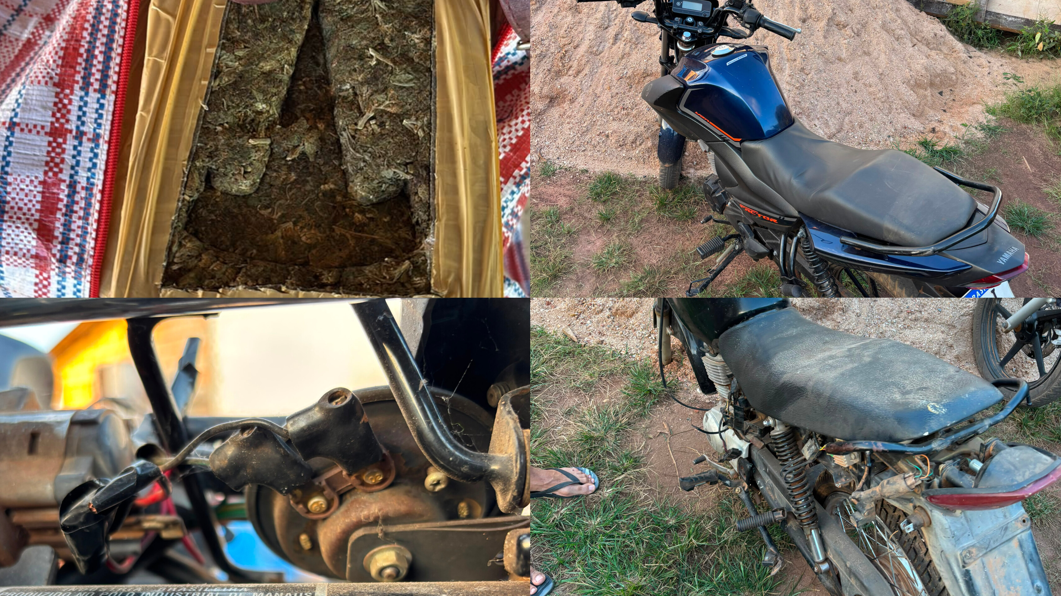 COMPARSAS CORRERAM: Bolivianas são presas com 101 quilos de maconha e moto roubada