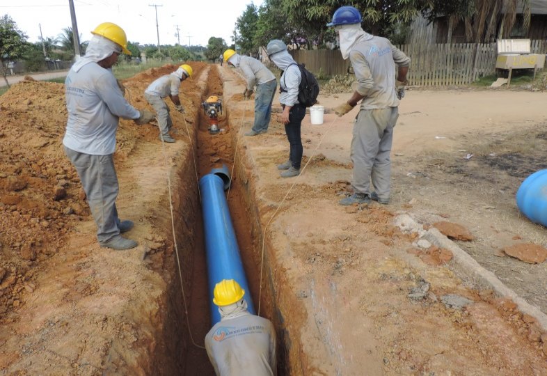 Obras de rede de água em estão em ritmo acelerado 