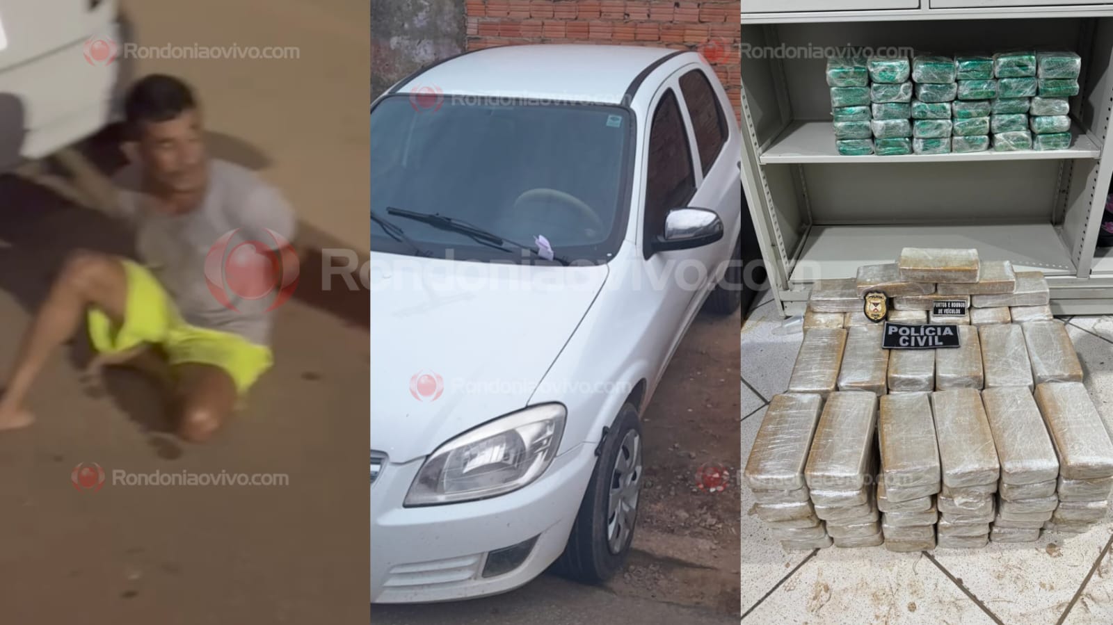 COMBATE AO TRÁFICO: Polícia Civil prende traficante com quase 150 quilos de drogas na BR-364 