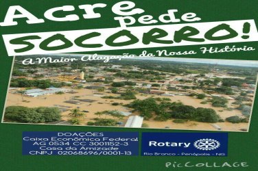 Rotary de Vilhena pede ajuda para desabrigados do Acre