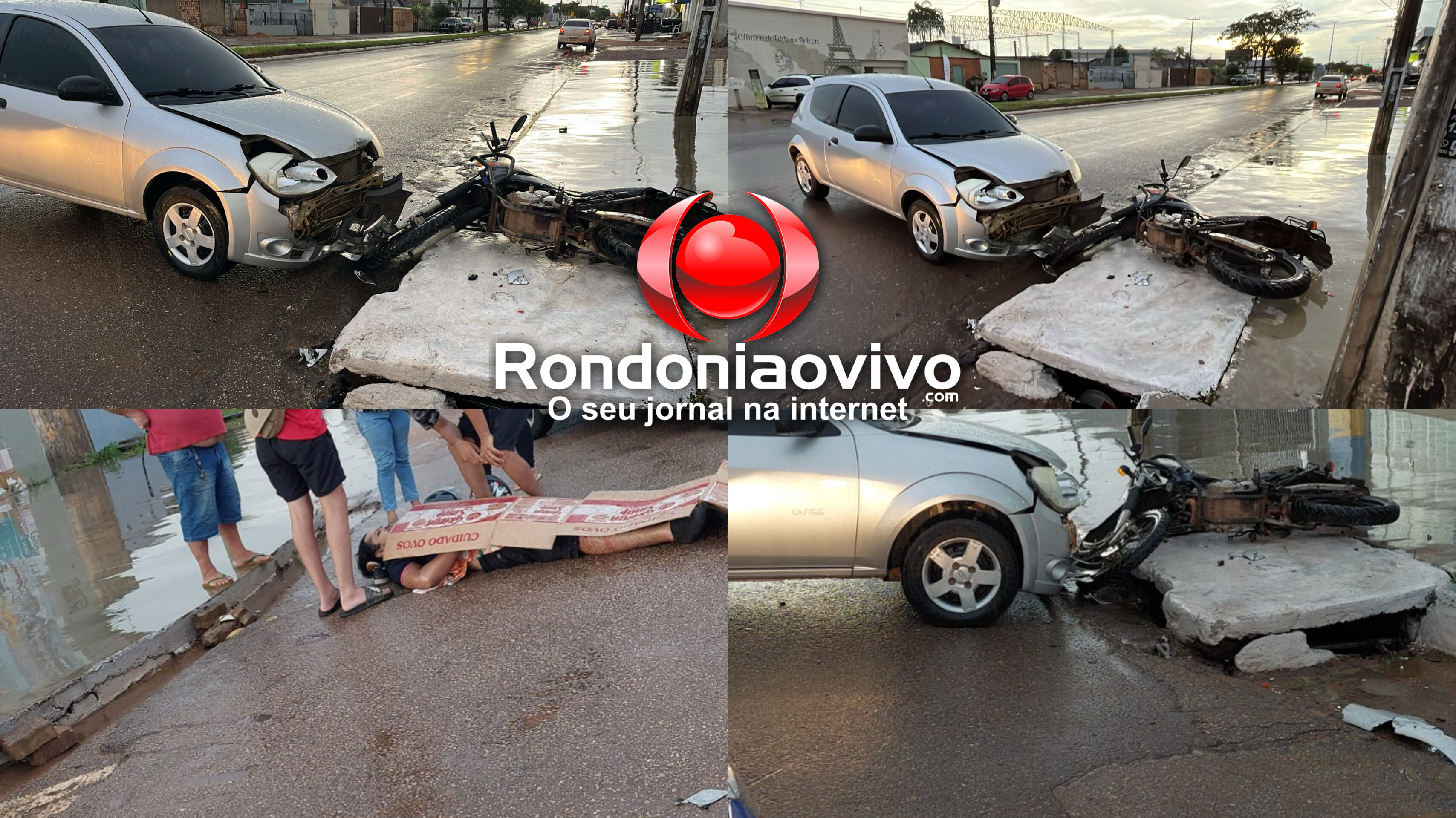 URGENTE: Motociclista sofre ferimentos graves em colisão no bairro Agenor de Carvalho