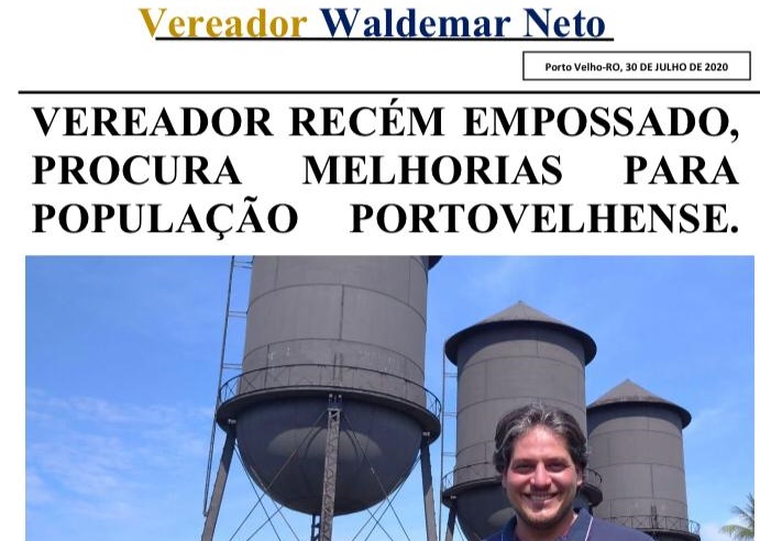 TRABALHOS: Vereador Waldemar neto disponibiliza jornal eletrônico para a população 