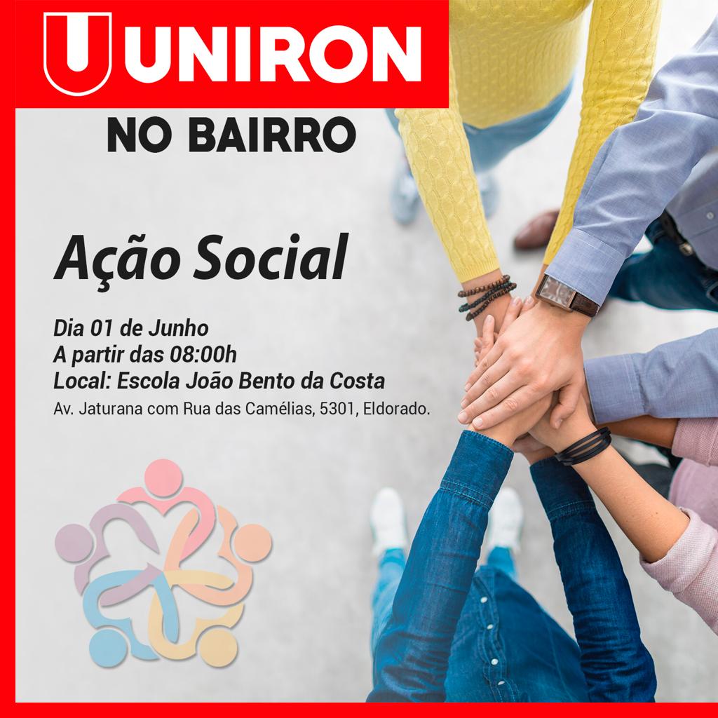 AÇÃO SOCIAL: Faculdade Uniron promove Uniron no Bairro neste fim de semana