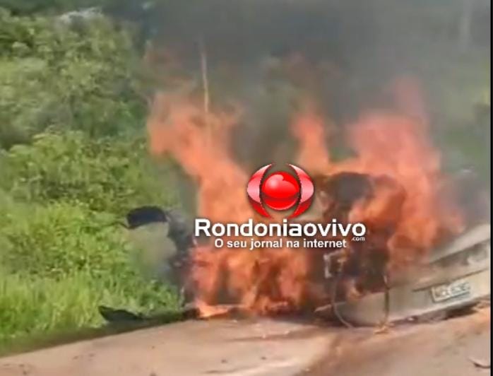 ATUALIZAÇÃO : Quatro pessoas morrem carbonizadas após carro pegar fogo em acidente na BR-364