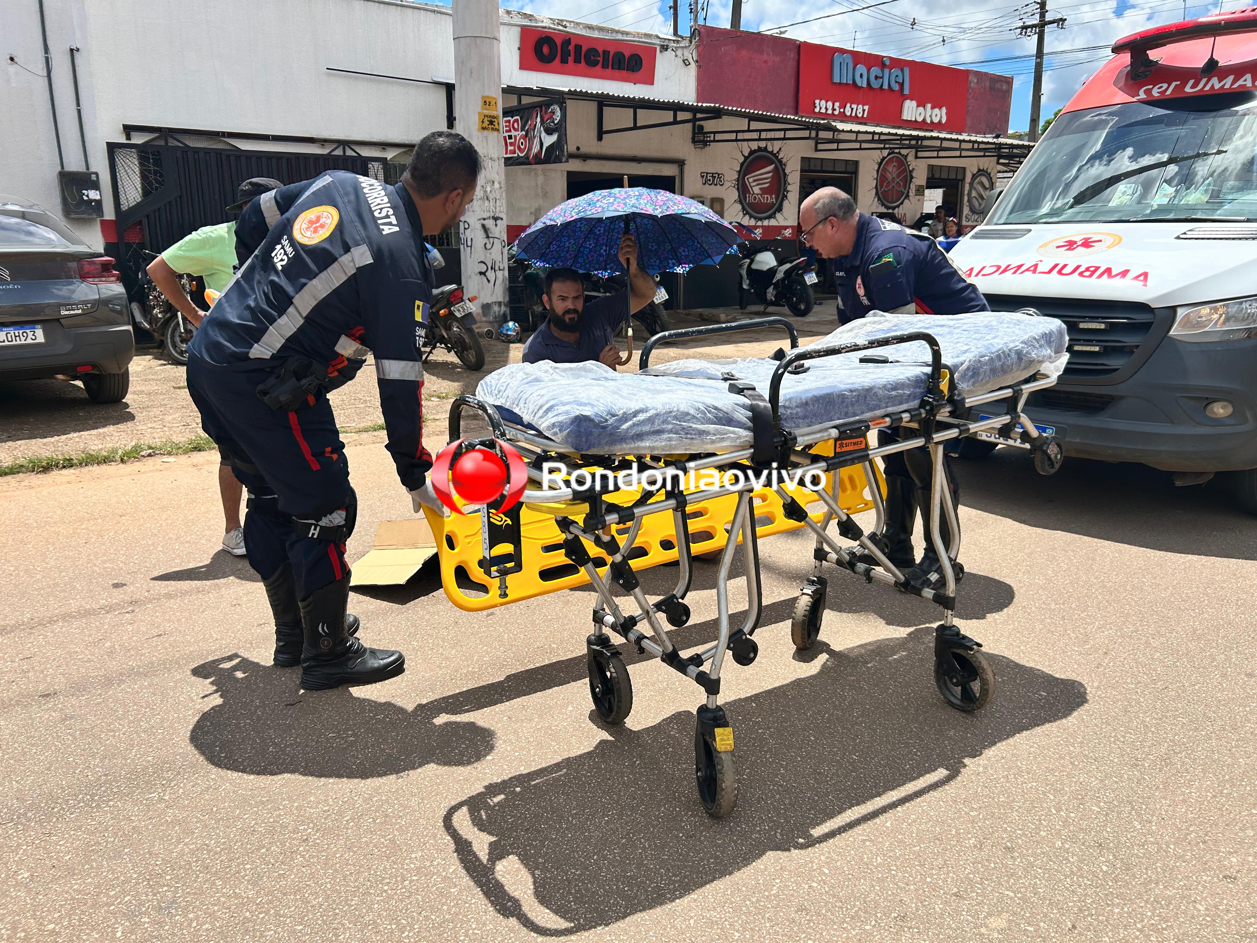 URGENTE: Motociclista foge após provocar grave acidente em avenida movimentada
