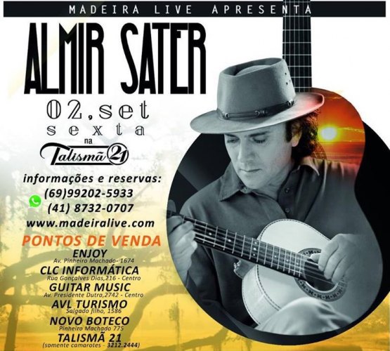 Confira o resultado do sorteio do show Almir Sater